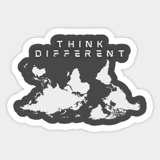 Think Different - Upside Down Earth Sticker